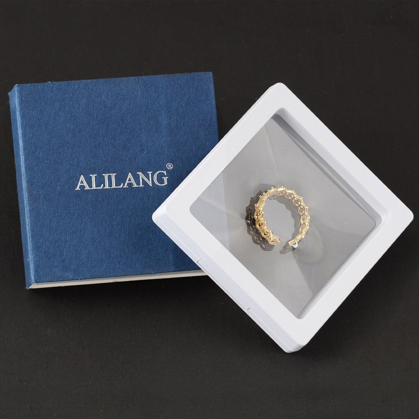 Elegant Crown and Geometric Rings for Women Sparkling Crystal Statement Band Fashion Jewelry for Daily Wear
