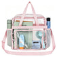 Clear Tote Bag with Exterior Mesh Pockets, Double Top Handles and Removable Adjustable Shoulder Strap
