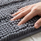 Chenille Bath Mat with Plush Noodle Texture and Non Slip Backing