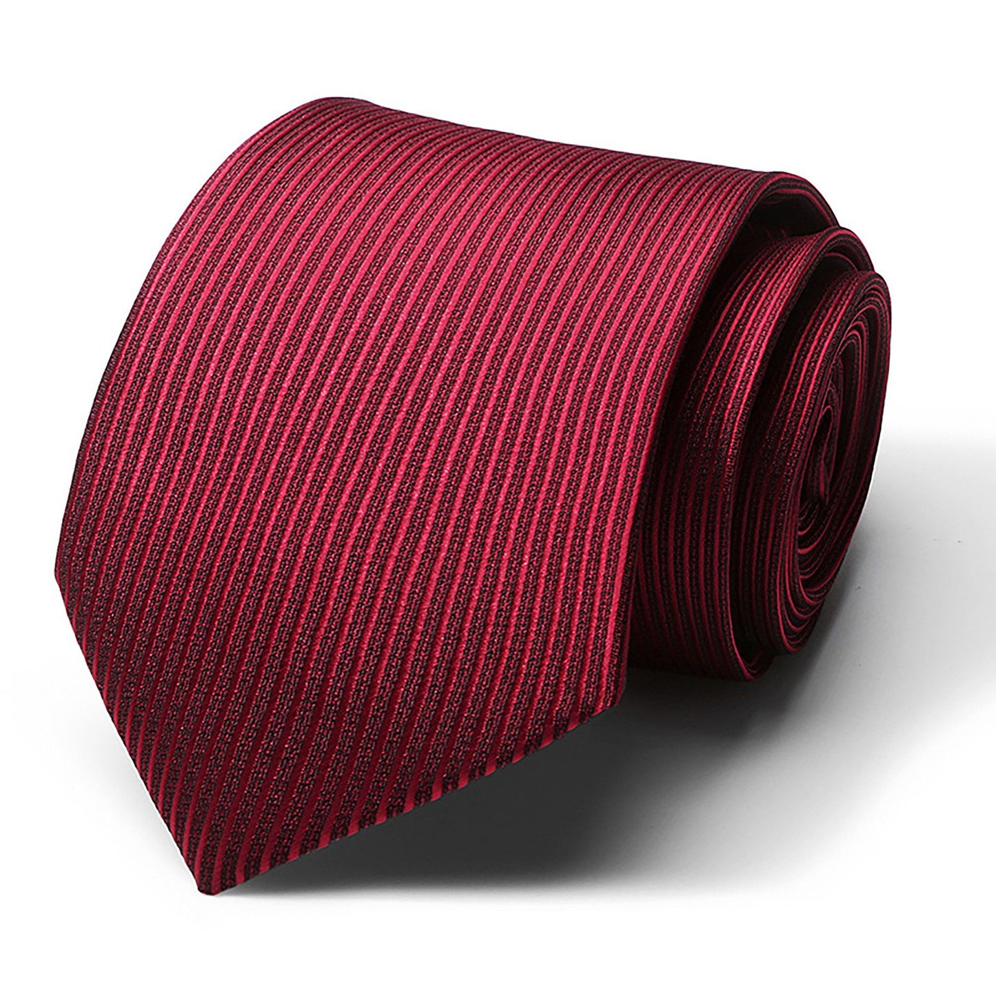 Men's Subtle Ribbed Texture Solid Tie Classic Necktie 57 Inch Length 3.1 Inch Width Formal Business Accessory
