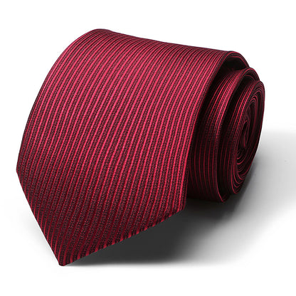Men's Subtle Ribbed Texture Solid Tie Classic Necktie 57 Inch Length 3.1 Inch Width Formal Business Accessory
