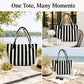 Striped Terry Cloth Tote Bag Roomy Beach and Travel Shoulder Carryall