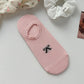 No-Show Liner Socks with Bow Accent 5Pk