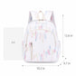 Quilted Backpack with Embroidered Pattern and Multiple Pockets
