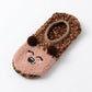 Fuzzy Bear Slipper Socks 2 Pair US 5-10.5
