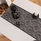 Halloween Black Lace Skull Cutout Table Runner