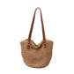 Cotton Crochet Woven Tote Bag with Shoulder Straps and Inner Pocket