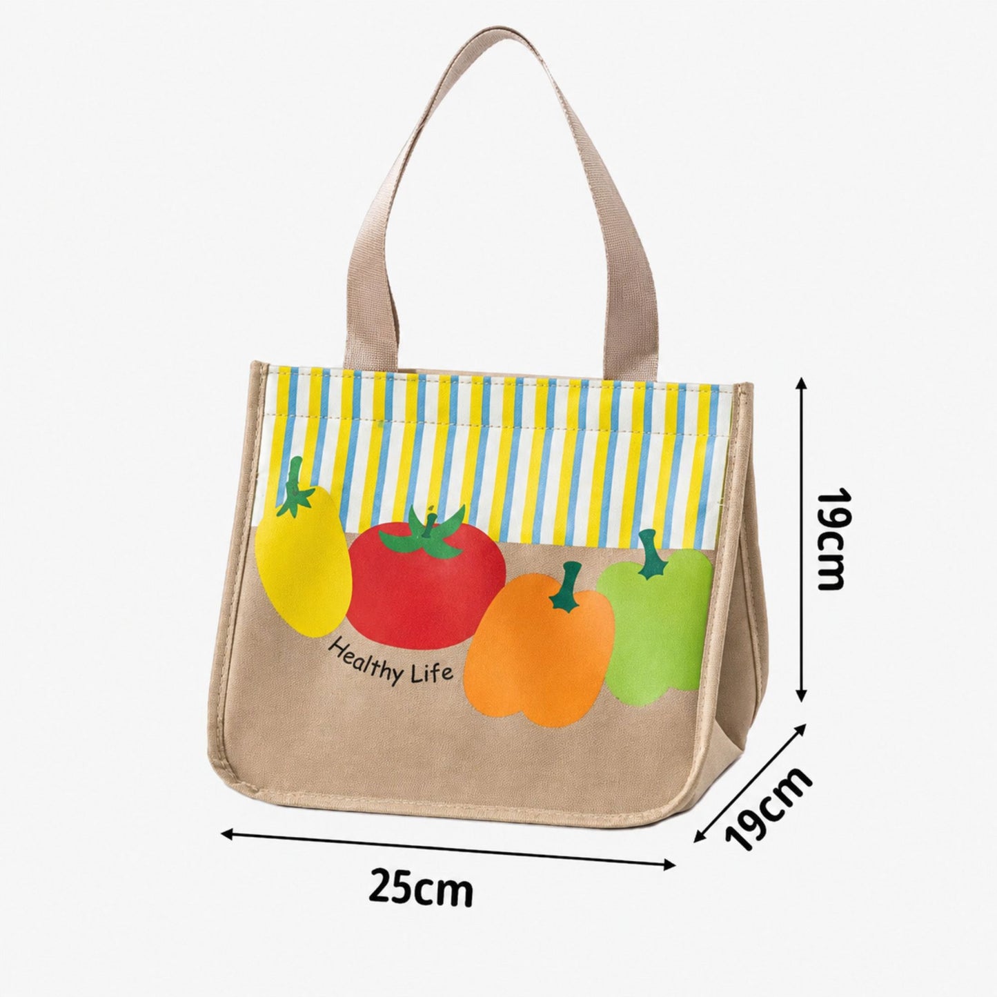 Insulated Lunch Bag with Transparent Front Pocket Portable Lunch Tote for Work School
