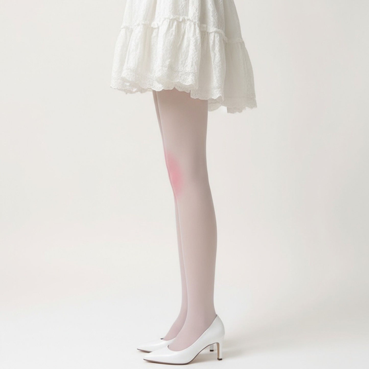 2pcs Women's Sheer Gradient Tights with Soft Blush Tone and Smooth Stretch Fit