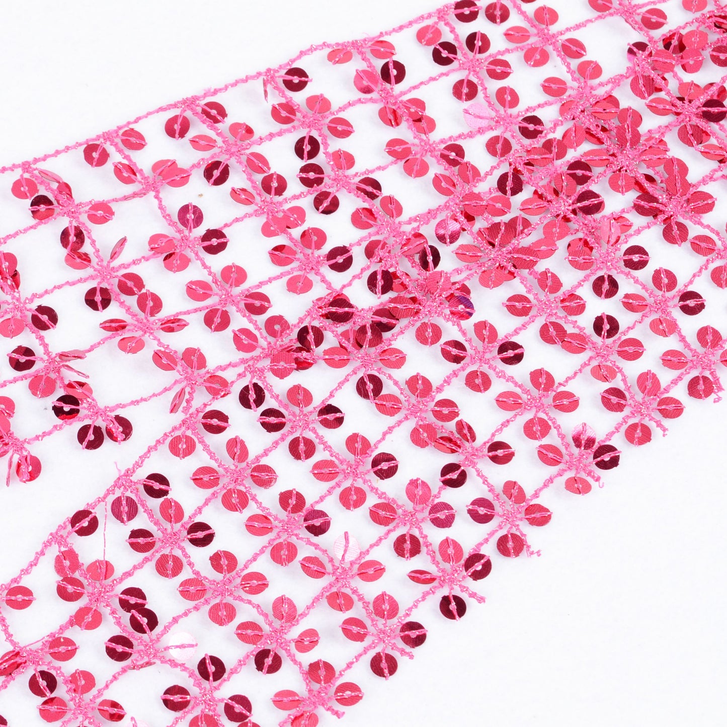 Sequin Floral Skinny Scarf Mesh Neck Wrap