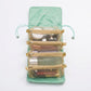 Hanging Travel Toiletry Bag with Clear Zipper Compartments and Roll-Up Organizer Design