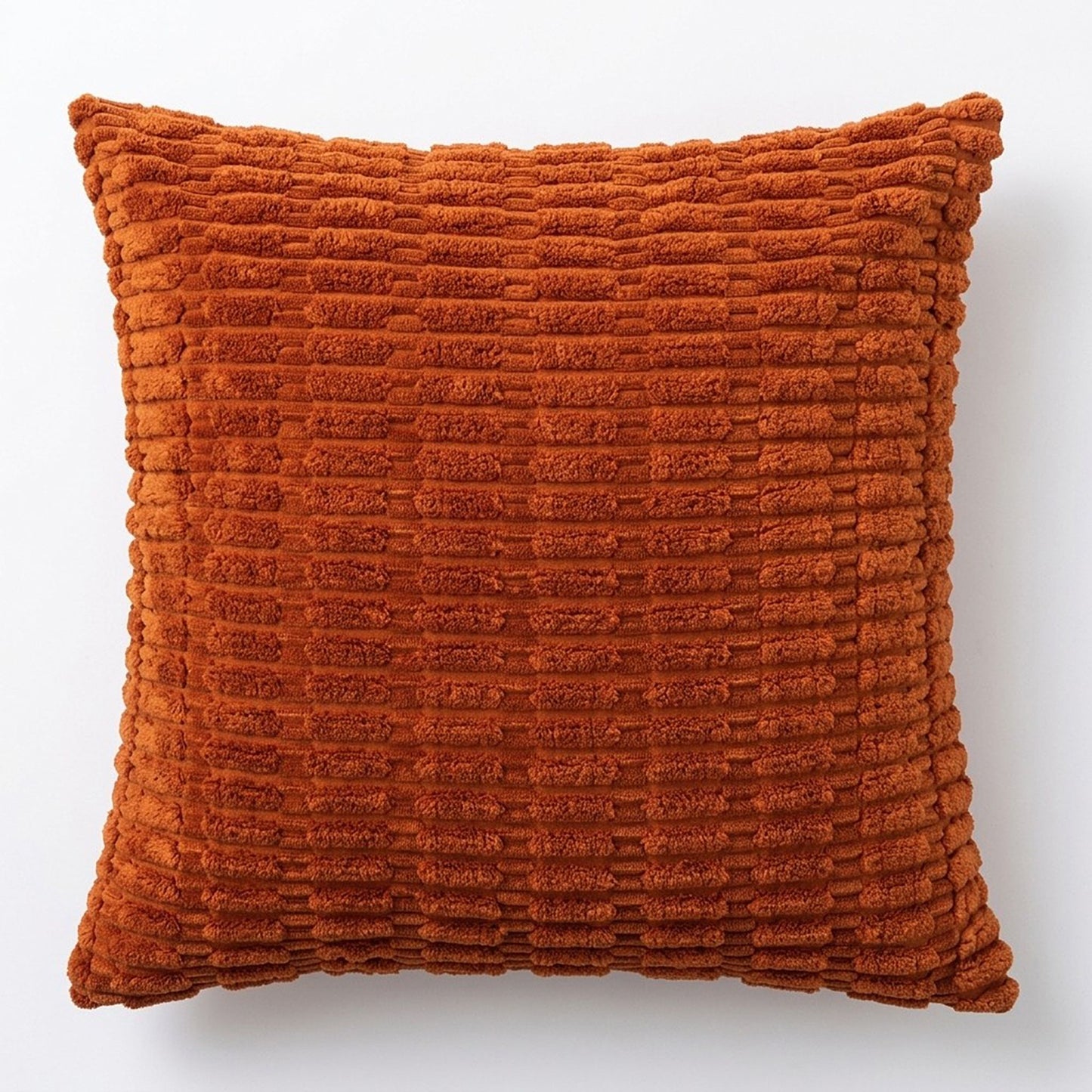 Textured Corduroy Decorative Throw Pillow Cover for Home Decor 17.7 x 17.7in