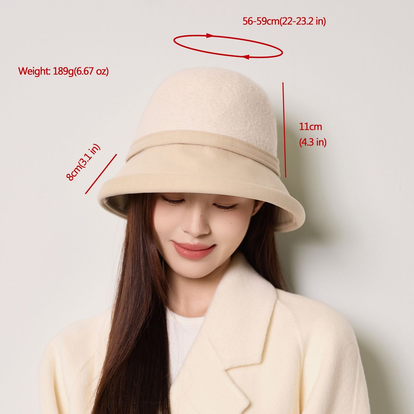 Bow-Accented Cloche Hat