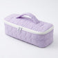 Heart Quilted Travel Makeup Bag with Carry Handle
