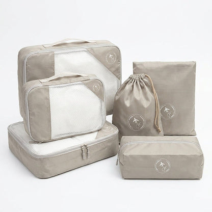 Travel Packing Cube Set with Mesh Panel Zipper Storage Bags Lightweight Organizer Luggage Set Multi Size
