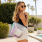Mesh Wet Dry Crossbody Beach Bag with Adjustable Strap