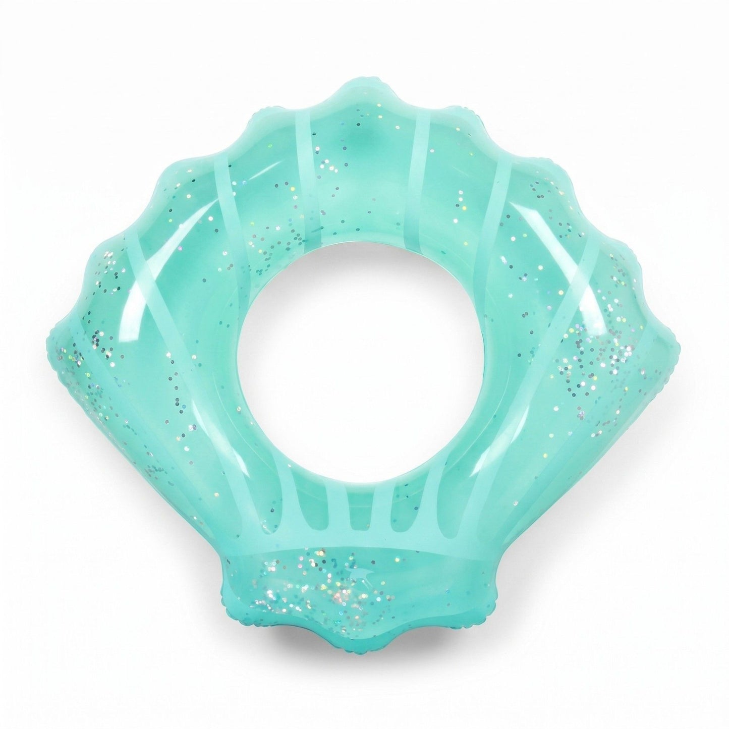 Icing Drip Inflatable Pool Float Ring with Glitter Confetti Durable PVC Swim Tube for Pool Beach Lake 39.4x43.3in