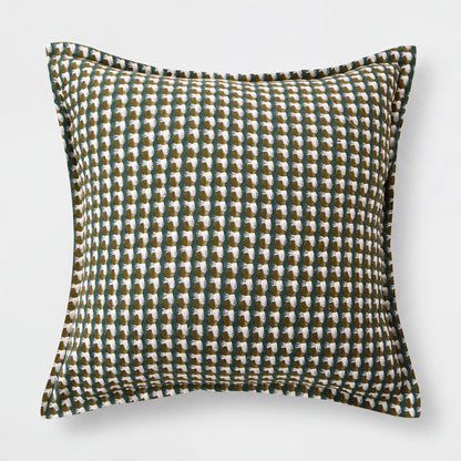 Houndstooth Woven Decorative Throw Pillow Cover Textured Square Cushion Cover with Hidden Zipper