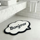 Bonjour Cloud Shaped Bathroom Floor Mat Soft Water Absorbent with Anti-Slip Base