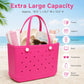Large EVA Beach Tote Bag Water Resistant Pool Tote with Handles