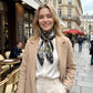 Botanical Print Satin Feel Square Scarf Elegant Lightweight Fashion Neck Hair Scarf 35.5¡Á35.5 Inches