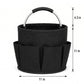 Collapsible Utility Basket with Aluminum Handle and Exterior Pockets