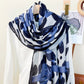 Leopard Print Lightweight Scarf with Bow Accent Stripes and Sheer Draped Fabric for Effortless Everyday Style 33.5x71in