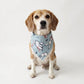Dog Bandana Scarf Yellow with Black and White Pattern Pet Neck Accessory
