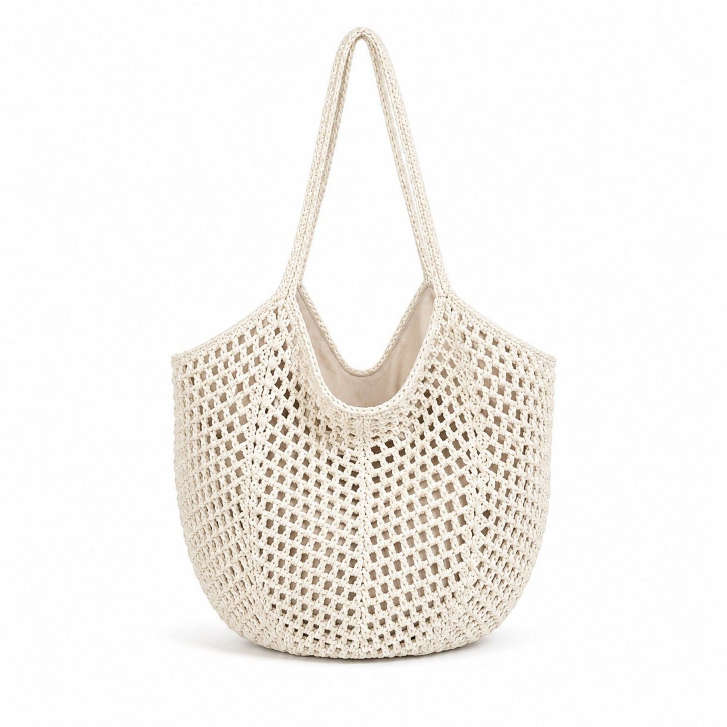 Woven Shoulder Bag - Lightweight Summer Tote for Beach and Vacation