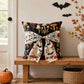 Halloween Throw Pillow Cover with Decorative Bow 18 x 18 Inch