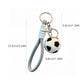 2 Pack Sports Ball Keychains with Wrist Strap and Clip Ring