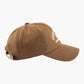 Cotton Baseball Cap with Embroidered Lettering Adjustable Strap Back