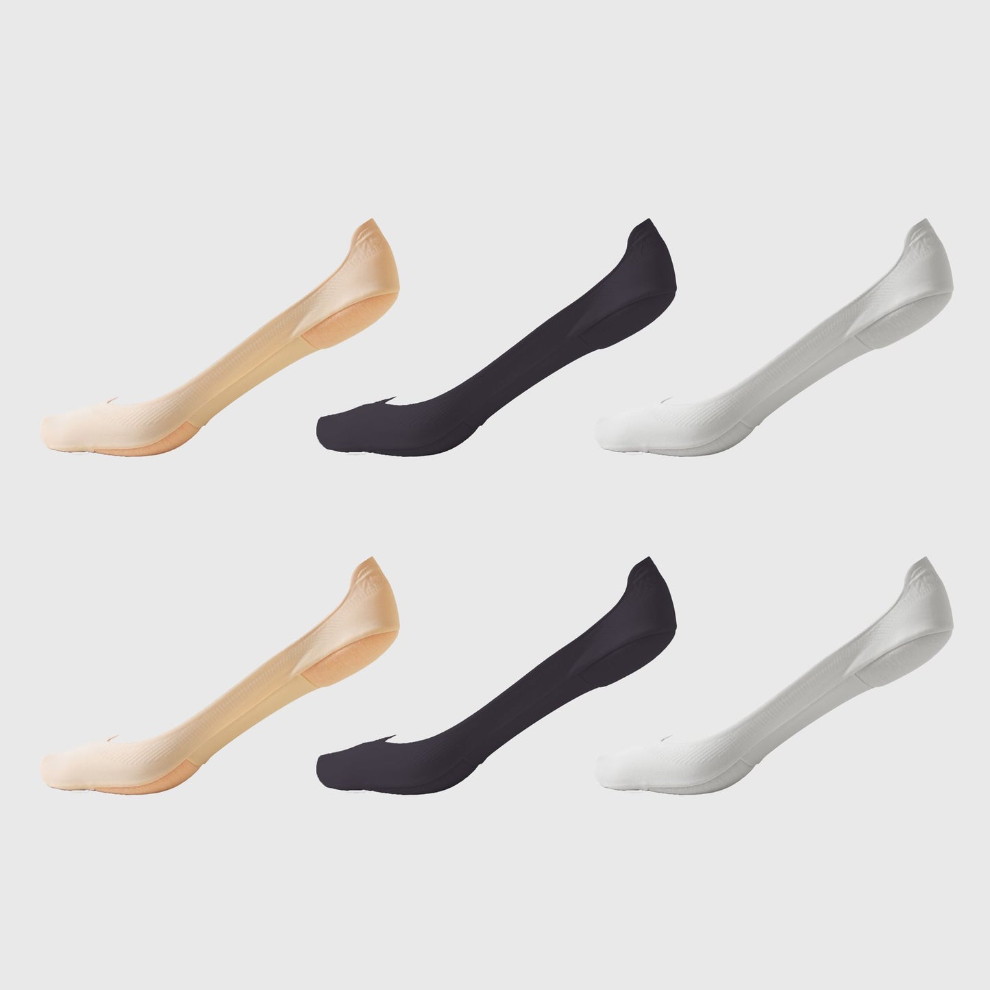 Non-slip No Show Socks Soft Solid Bottom for Casual 6Pk