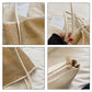 Woven Straw Tote Bag with Shoulder Straps Lightweight Crochet Knit Tote with Pouch