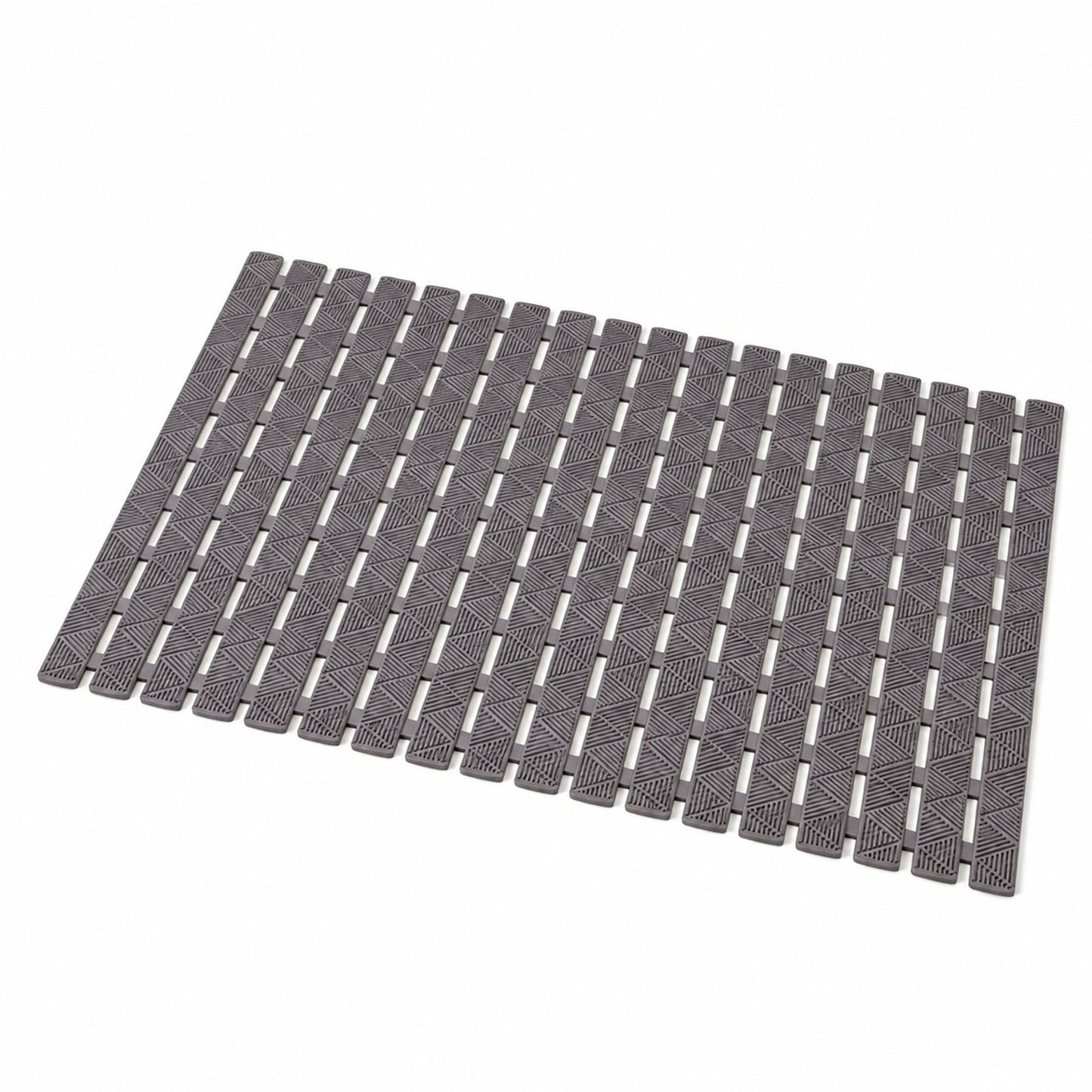 Slatted Nonslip Shower Mat Quick Drain Bath Mat 15.7 x 27.6 Inches