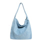 Faux Suede Tote Bag Large Capacity Slouchy Shoulder Bag with Magnetic Closure