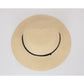 Wide Brim Straw Sun Hat with Chin Strap and Black Cord Detail for Outdoor Protection and Stylish Shade