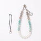 Beaded Phone Wrist Strap with Crescent Moon Charm