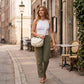 Flap Crossbody Bag with Adjustable Strap and Top Handle