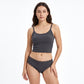 2 Pack Ribbed Floral Lace Bikini Underwear