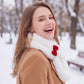 Soft Plush Faux Fur Scarf with Bow Detail Winter Neck Wrap 31.5*4.7 Inches