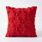 Plush Bow Textured Throw Pillow Cover Soft Decorative Cushion Cover for Sofa Bed Chair