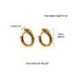 Snake-Shaped Hoop Earrings with Green Gem Eyes