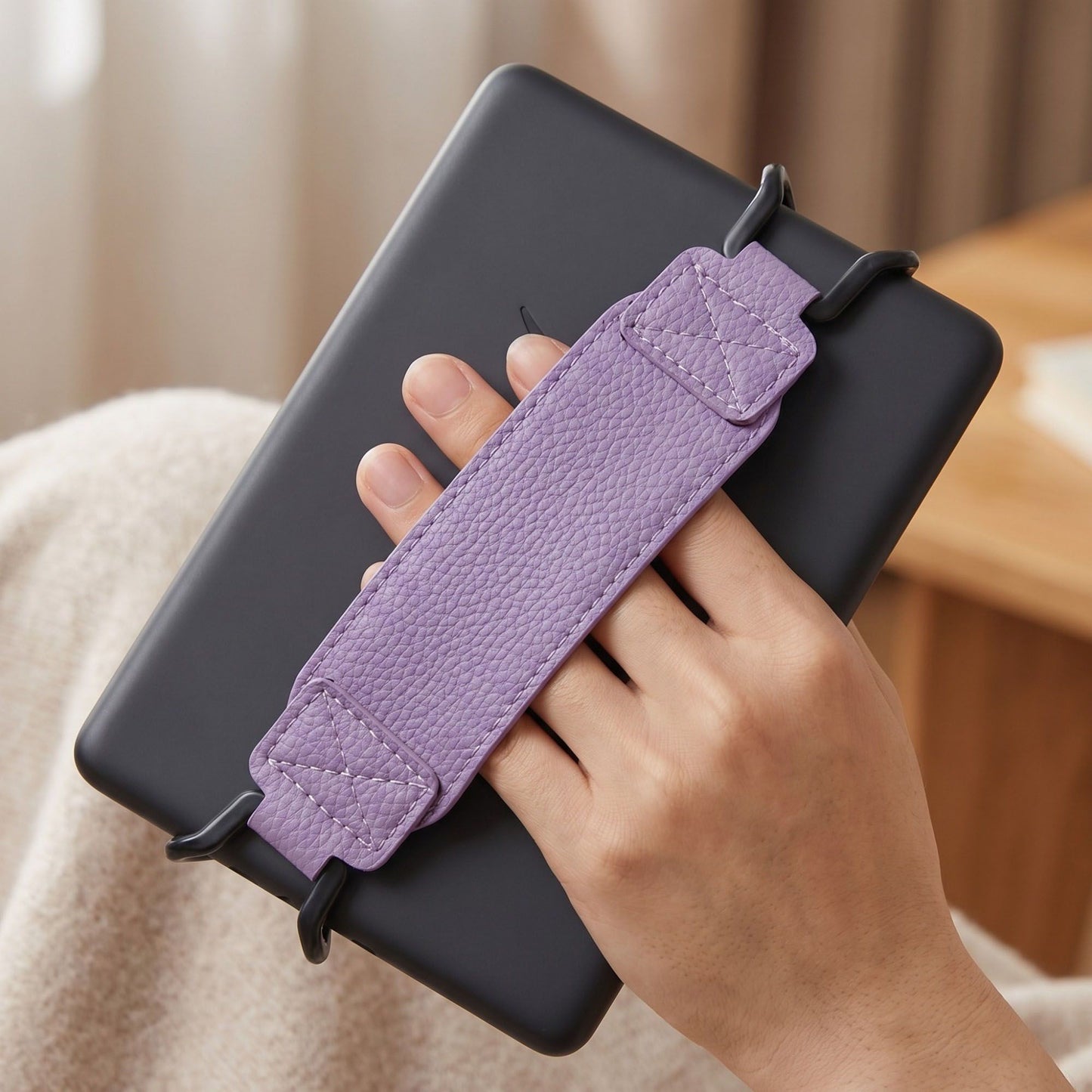 2 Pieces Universal Tablet Hand Strap Holder Adjustable Grip for iPad Kindle Secure Back Hand Strap