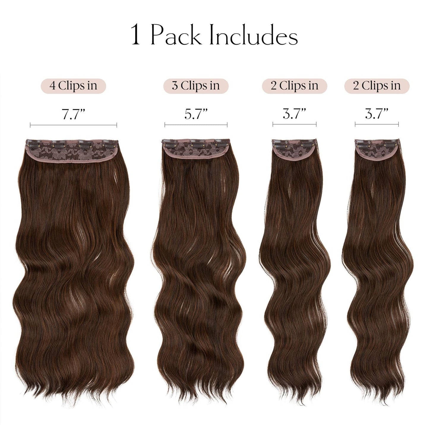 Long Curly Water Ripple Clip-in Hair Extensions for Women