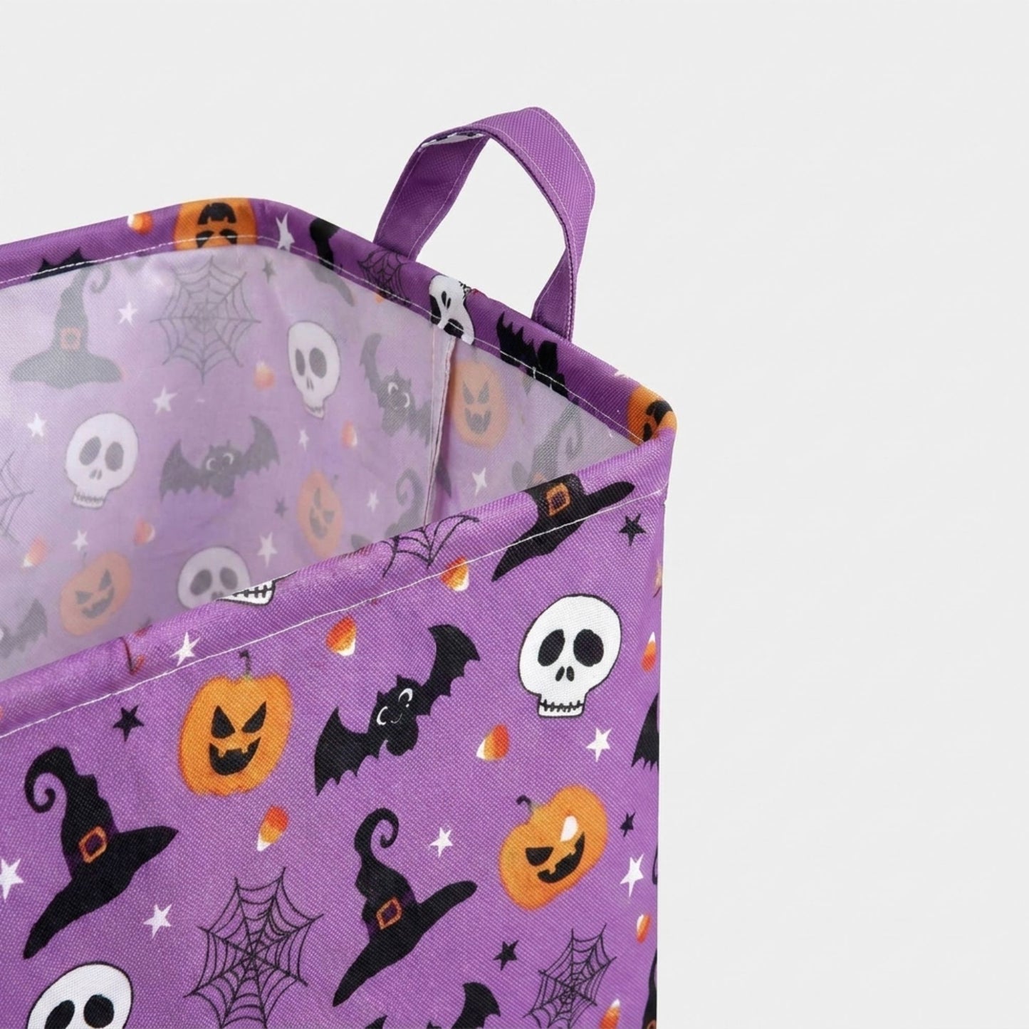 Halloween Fabric Storage Basket Foldable Organizer Bin with Handles