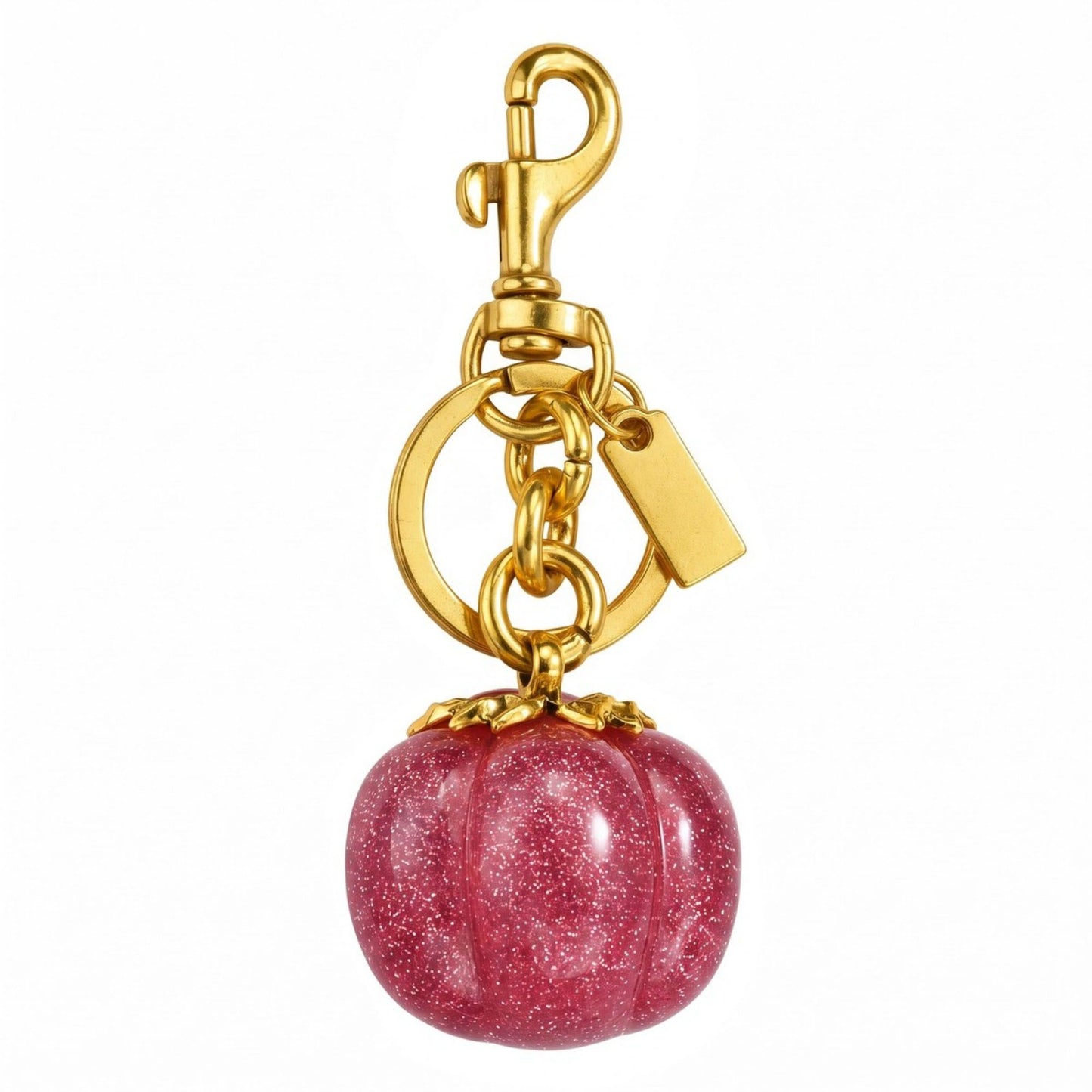 Glitter Pumpkin Keychain and Bag Charm