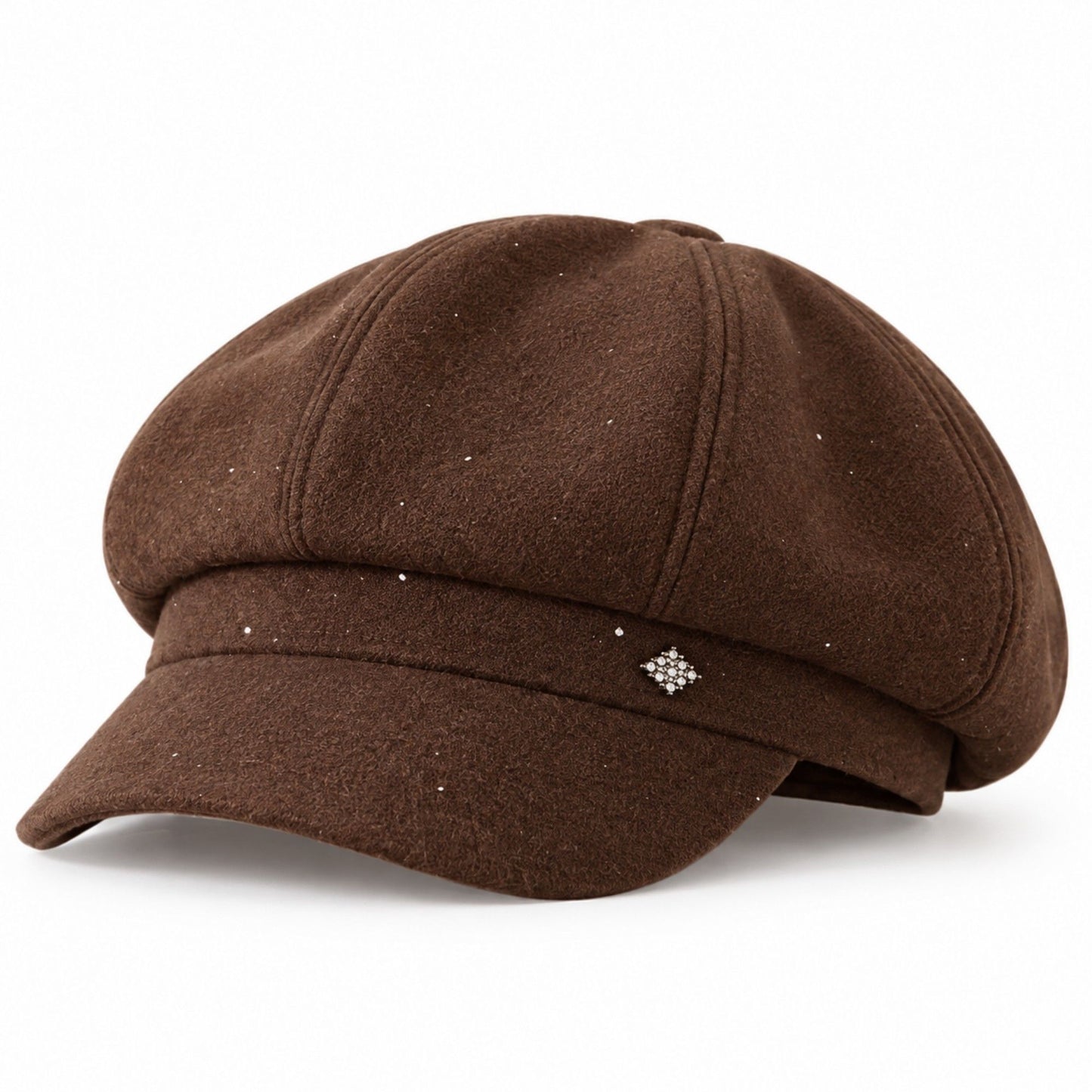 Embellished Newsboy Cap Adjustable Brim Baker Boy Hat
