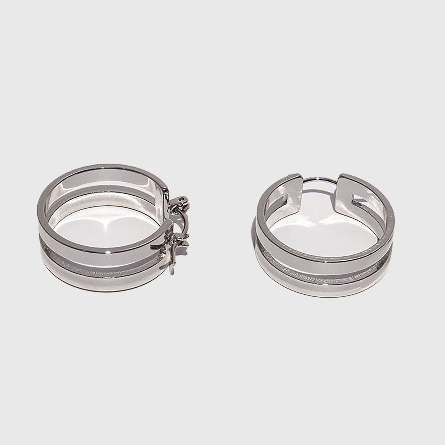 Women's Double Hoop Earrings - 2.2cm Diameter Hoops