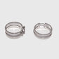 Women's Double Hoop Earrings - 2.2cm Diameter Hoops